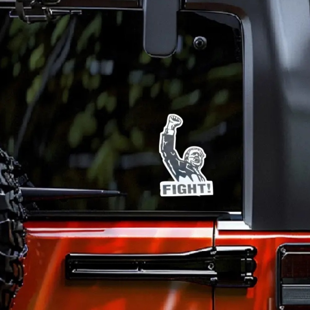 3/$25 Trump Vinyl Decal Sticker Raised Fist “Fight!” - Picture 2 of 7